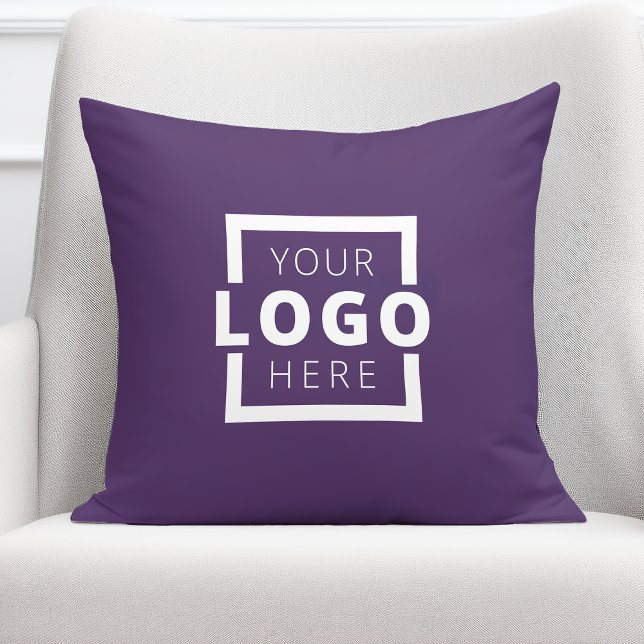 Custom Business Company Logo Promotional Branded Throw Pillow (Creator Uploaded)