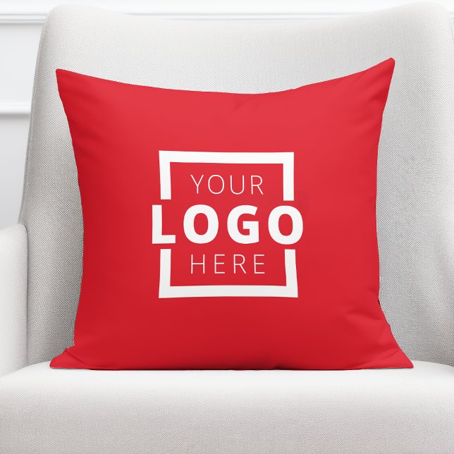 Custom Business Company Logo Promotional Branded Throw Pillow (Creator Uploaded)