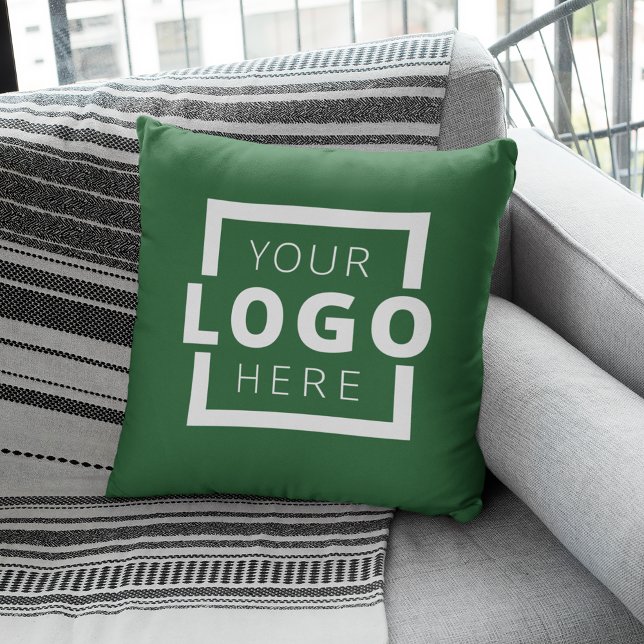 Custom Business Company Logo Promotional Branded Throw Pillow (Creator Uploaded)