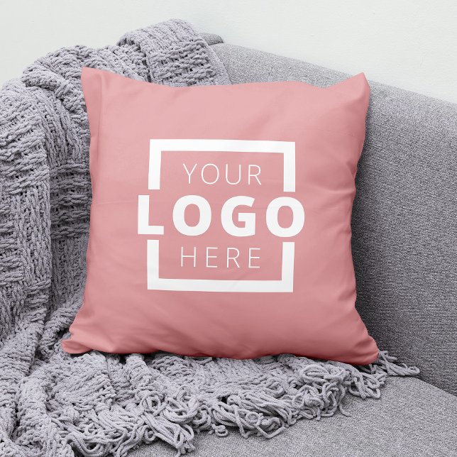 Custom Business Company Logo Promotional Branded Throw Pillow (Creator Uploaded)