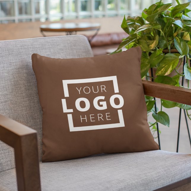 Custom Business Company Logo Promotional Branded Throw Pillow (Creator Uploaded)
