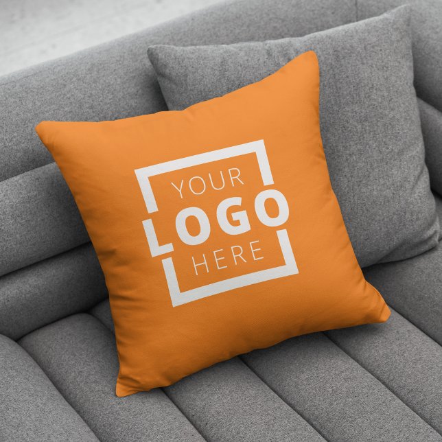 Custom Business Company Logo Promotional Branded Throw Pillow (Creator Uploaded)