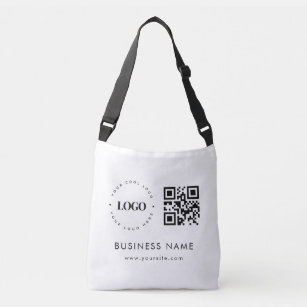 Custom Business Company Logo QR Code Scan & Text Crossbody Bag