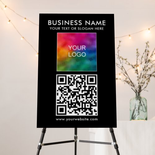 Custom Business Company Logo QR Code Template Foam Board