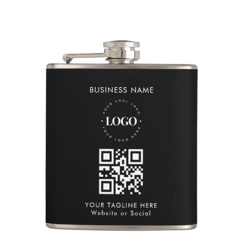 Custom Business Company Logo QR Code  Text Simple Flask