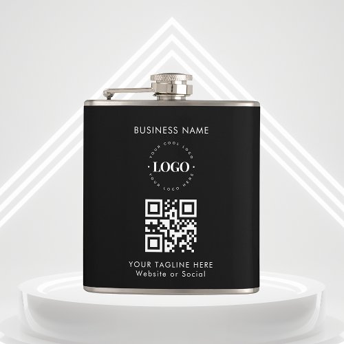 Custom Business Company Logo QR Code  Text Simple Flask