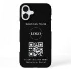 Custom Business Company Logo QR Code & Text Simple