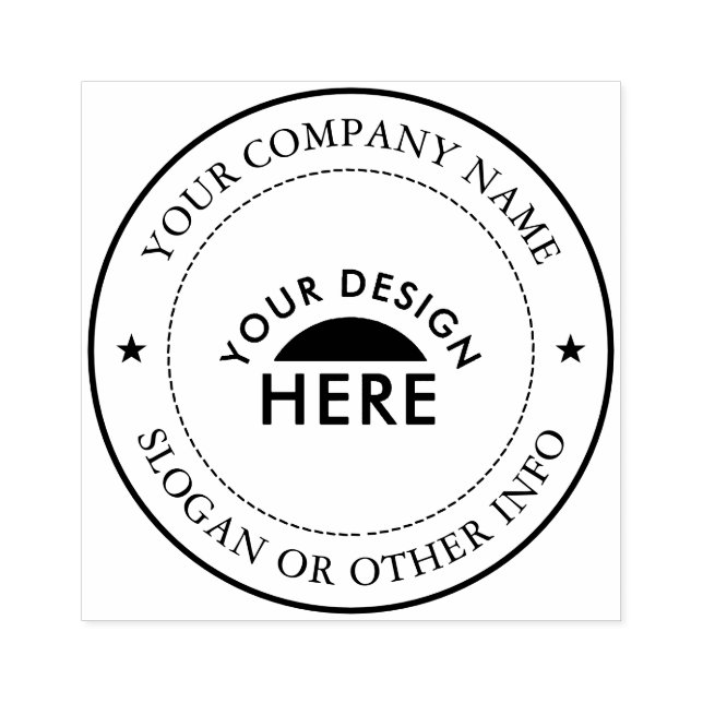 Custom Business Company Logo Rubber Stamp (Imprint)
