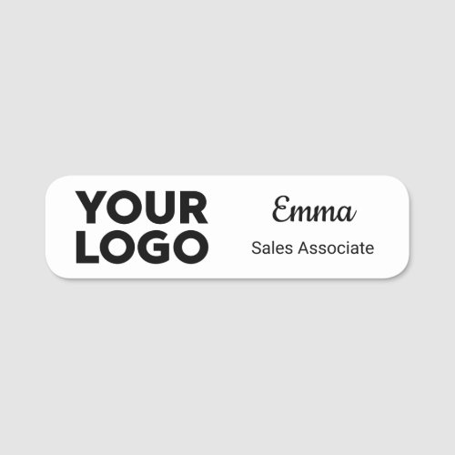 Custom Business Company Logo Script Name Job Title Name Tag