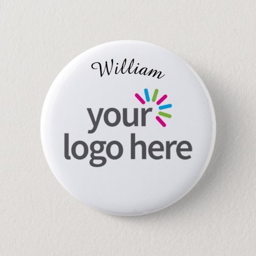 Custom Business Company Logo Simple Unique Button