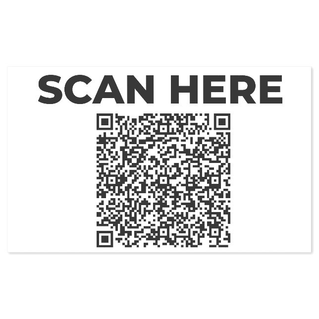 Custom Business / Company QR Code Here Big Size Self-inking Stamp (Design)