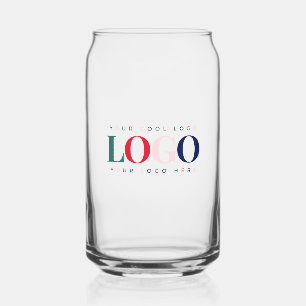 Custom Business Company Rectangle Colorful Logo Can Glass
