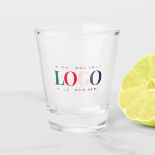 Custom Business Company Rectangle Colorful Logo Shot Glass