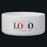 Custom Business Company Rectangle Logo Colorful Bowl<br><div class="desc">Promote your business with this cool pet bowl,  featuring custom colorful logo. Easily add your logo by clicking on the "personalize" option.</div>