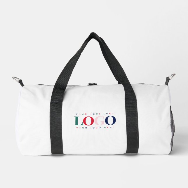 Custom Business Company Rectangle Logo Colorful Duffle Bag (Front)