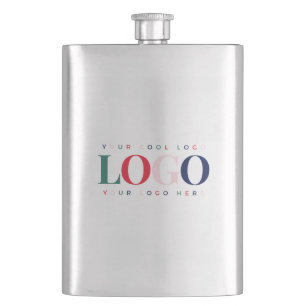 Custom Business Company Rectangle Logo Colorful Flask