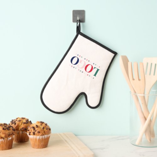 Custom Business Company Rectangle Logo Colorful Oven Mitt