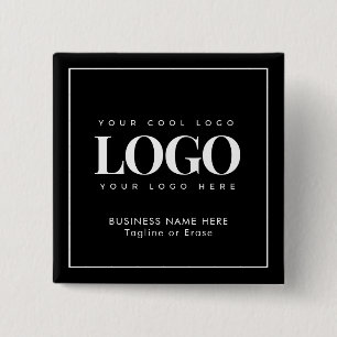 Custom Business Company Rectangle Logo Text Button