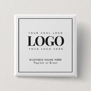 Custom Business Company Rectangle Logo Text Button