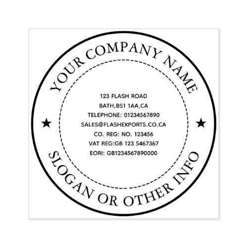 Custom Business Company Rubber Stamp