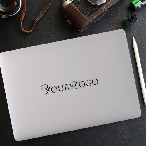 Custom Business Company Thin Long Logo Laptop   Sticker