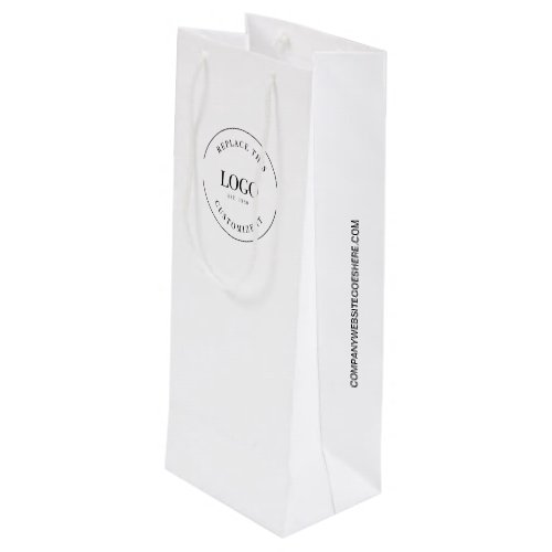 Custom Business Company website Your Logo  Wine Gift Bag