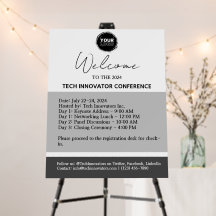 Custom Business Conference or Seminar Welcome Sign