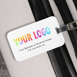 Custom Business Corporate Company Logo Branded Luggage Tag<br><div class="desc">Create your own custom luggage tag with your own company logo and promotional text. Available with a business card slot which makes it convenient to simply slip in your business card. Custom logo luggage tags make useful and lightweight corporate gifts for employees who travel often or for customers as promotional...</div>
