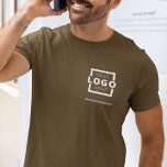 Custom Business Corporate Logo Employee Uniform T-Shirt<br><div class="desc">Promote your business on your t-shirt, wherever you go. Create your own custom branded t-shirt with your own company logo. The print can be placed on the front, pocket area, and the back. Wearing promotional t-shirts with your business logo at trade shows and other corporate events help others recognize members...</div>