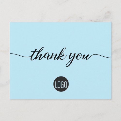 Custom Business Customer Appreciation Blue Postcard