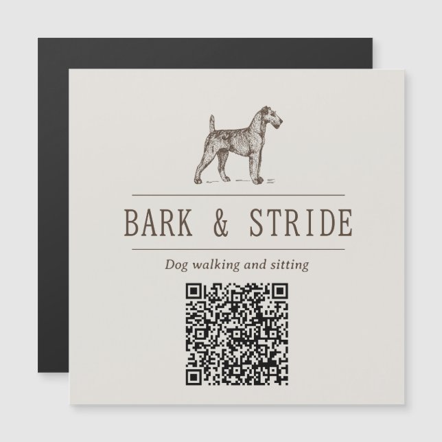 Custom Business Dog Walking Business Natural Brown (Front/Back)
