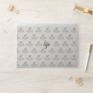 Custom Business Dog Walking Business Natural Brown HP Laptop Skin