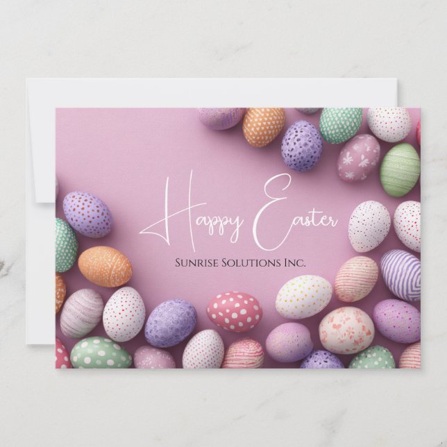 Custom Business Easter Greeting Card  (Front)