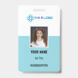 Custom Business Employee Badge ID Photo & Logo