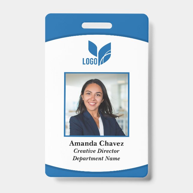 Custom Business Employee Photo Badge (Front)