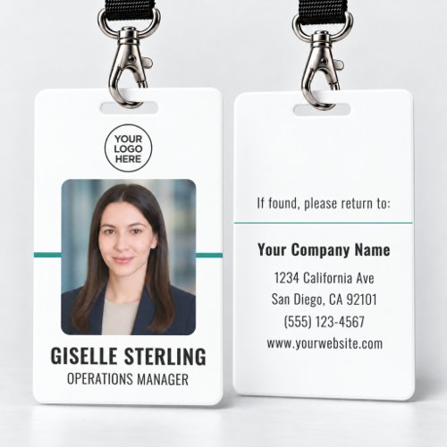 Custom Business Employee Photo Badge