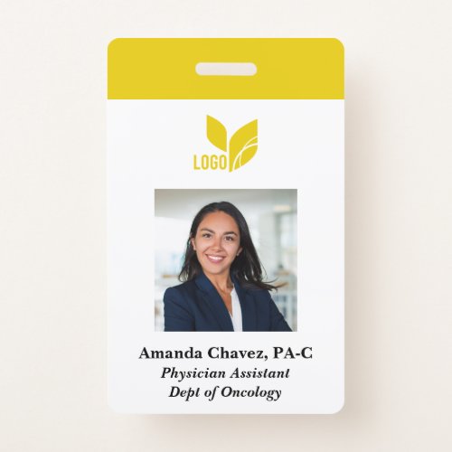 Custom Business Employee Photo Name Badge