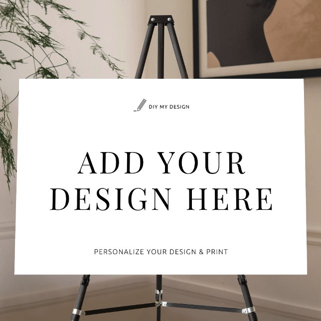 Custom Business Event Sign Printing 36x24" Board (Custom 36" x 24" Horizontal Easel Sign Board Printing)