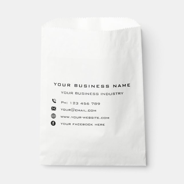 Custom Business Favor Bag Company Gift Promotional (Front)