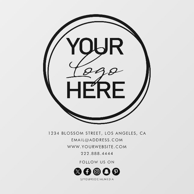 Custom Business Feature Wall Decal (Front)