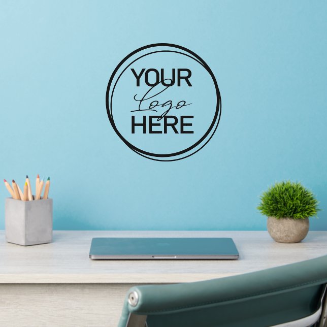 Custom Business Feature Wall – Logo Branding Decal (Home Office 2)