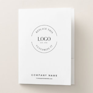 Custom Business Folders with Logo and contact info