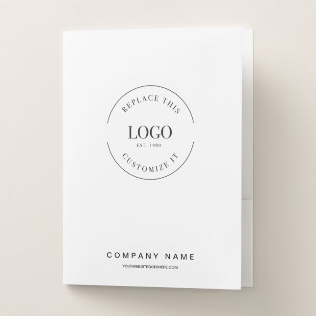 Custom Business Folders with Logo and contact info (Front)