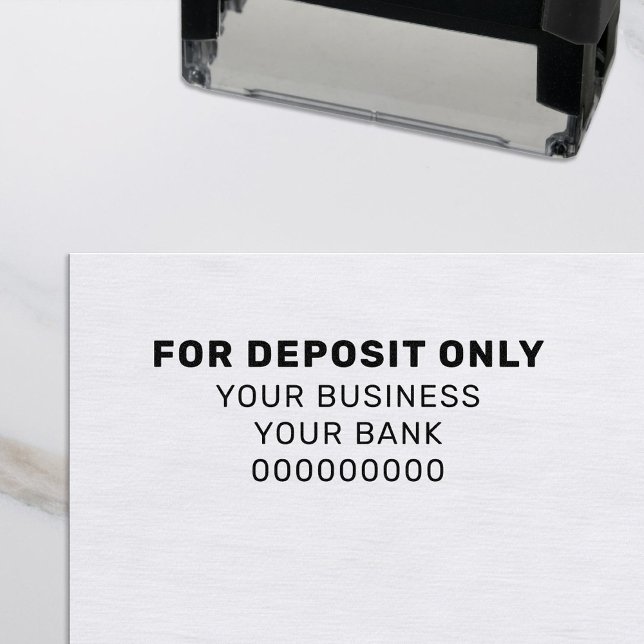 Custom Business For Deposit Only Bank Self-inking Stamp (Creator Uploaded)