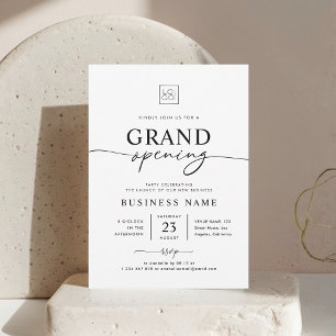 Custom Business Grand Opening Minimalist Party Invitation