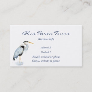 Custom Business Great Blue Heron Bird Card