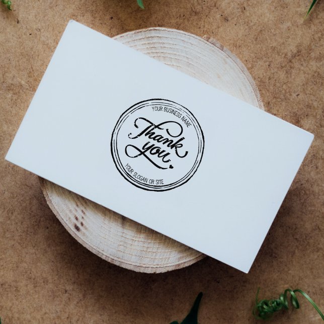 Custom Business Grunge Thank You  Rubber Stamp (Creator Uploaded)
