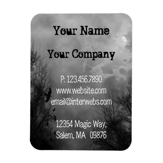 Custom Business Grungy Haunted Sky Magnets (Vertical)