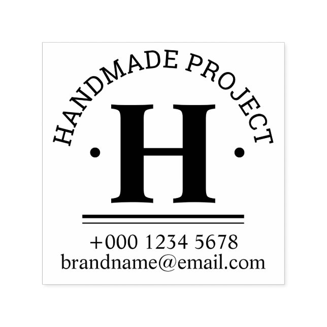 Custom Business Handmade Self Inking Rubber Stamp (Design)