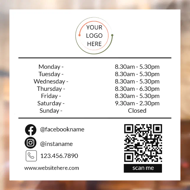 custom-business-hours-window-cling-with-logo-qr-zazzle